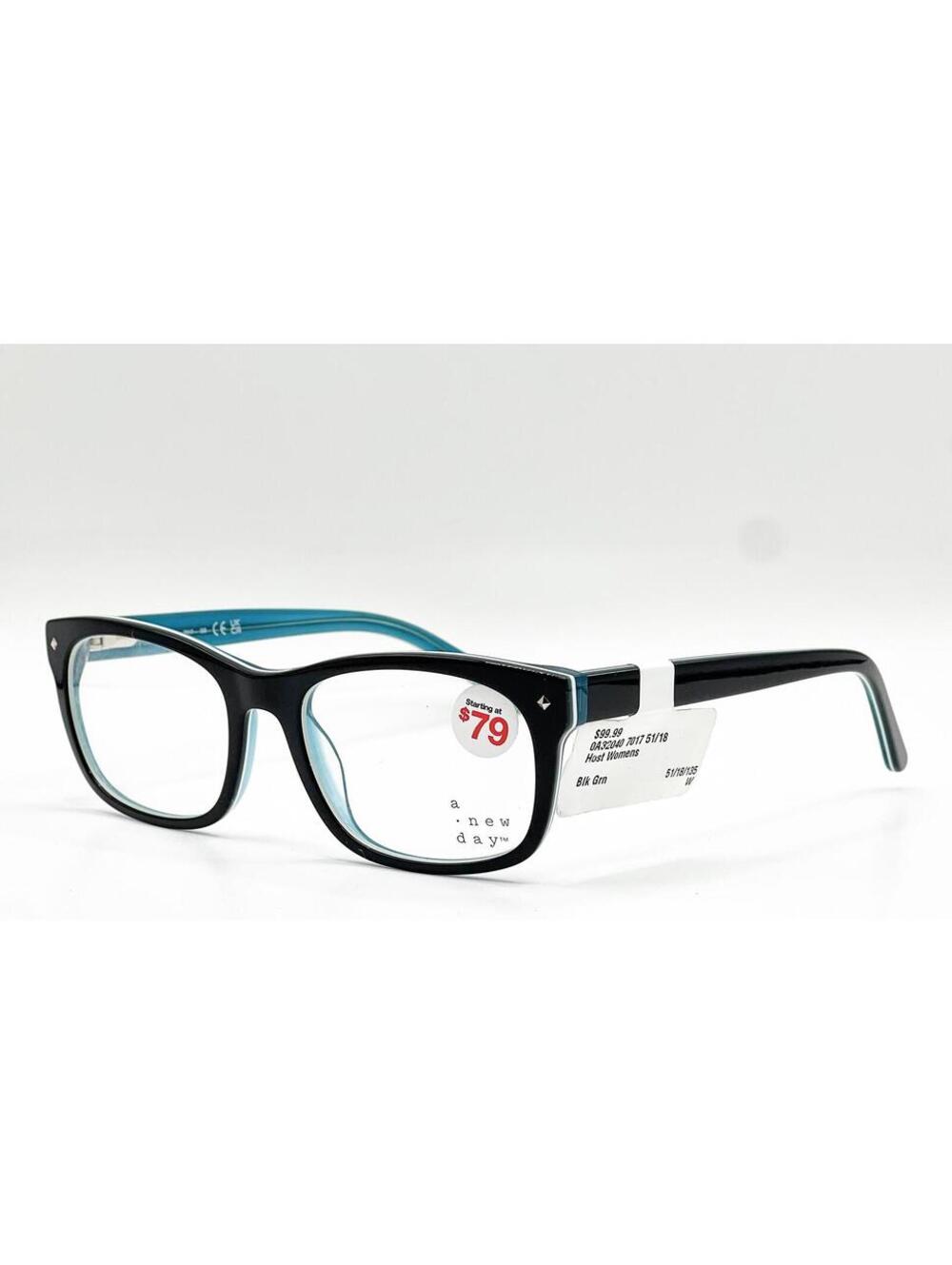 A New Day A3 2040 Black Green Authentic Eyeglasses 51-18-135